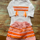 Onesie with skirt &/or bib (Various colors/sizes)