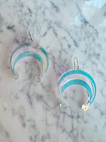 Acrylic Laser Cut Naja Earrings - Iridescent