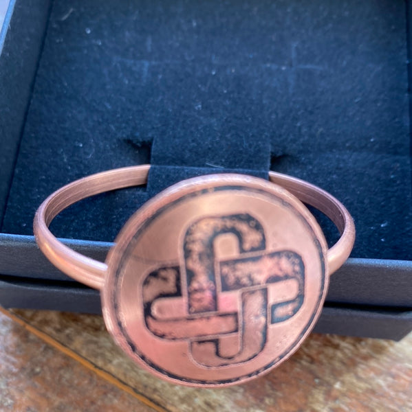 1" Etched Copper Scarf Slide