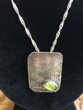 Sterling Silver Impression Peridot Necklace