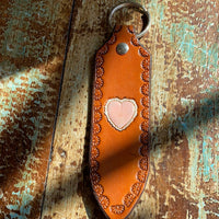 Hand Tooled Leather Key Fob