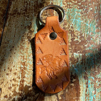 Hand Tooled Leather Key Fob