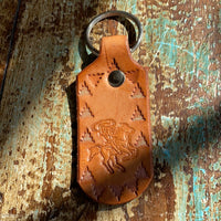 Hand Tooled Leather Key Fob