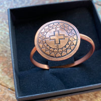 1" Etched Copper Scarf Slide