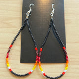 Long Beaded Loop Earrings