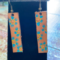 Hand Tooled Leather Earrings (Various designs available)