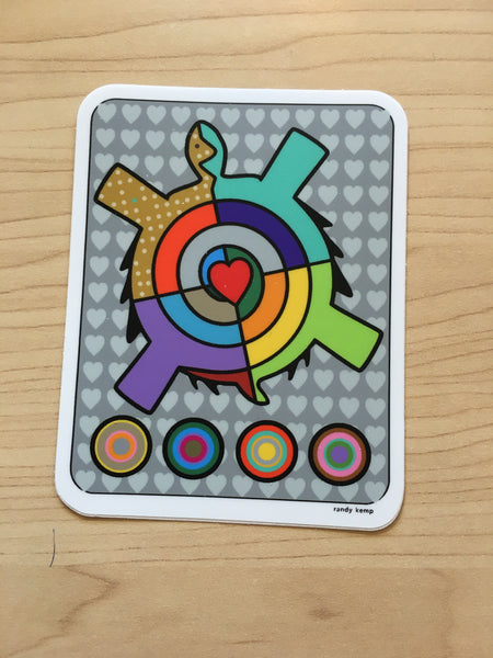 Turtle with circles sticker