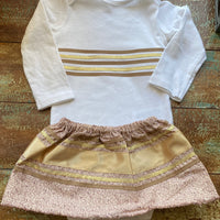 Infant Onsie with Ribbon Skirt &/or bib
