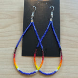 Long Beaded Loop Earrings