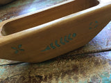 Mini Canoe Wood Card Holders with Inlay