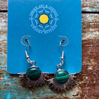 Malachite Sunburst Earrings