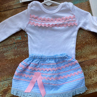 Infant Onsie with Ribbon Skirt &/or bib