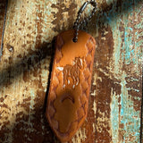 Hand Tooled Leather Key Fob