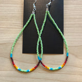 Long Beaded Loop Earrings