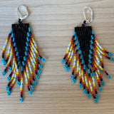 Long Beaded Dangle Earrings