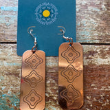 Rectangle Copper Earrings