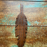 7" Wooden Feather