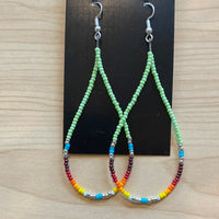 Long Beaded Loop Earrings