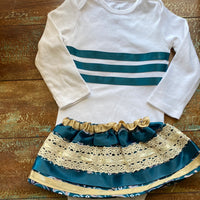 Infant Onsie with Ribbon Skirt &/or bib