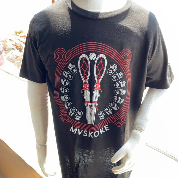 Youth Mvskoke Ball Stick Design Tee