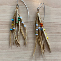 Leather Fringe Earrings (Various designs available)