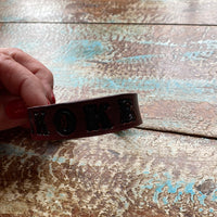 "Mvskoke" Hand Tooled Leather Bracelet