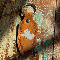 Hand Tooled Leather Key Fob