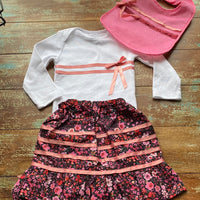 Onesie with skirt &/or bib (Various colors/sizes)