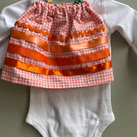 Onesie with skirt &/or bib (Various colors/sizes)