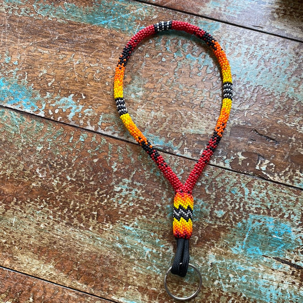 Beaded Wristlet in Fire Colors