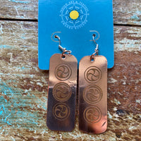 Rectangle Copper Earrings