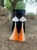 Mother of Pearl with Horsehair Tassel Earrings