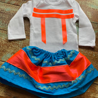 Onesie with skirt &/or bib (Various colors/sizes)