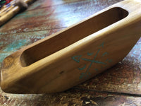 Mini Canoe Wood Card Holders with Inlay