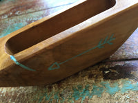 Mini Canoe Wood Card Holders with Inlay