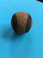 Game balls by Mvskoke artist Eddie Screechowl