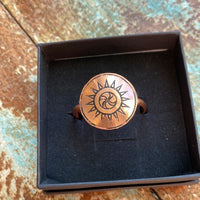 1" Etched Copper Scarf Slide