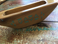 Mini Canoe Wood Card Holders with Inlay