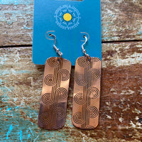 Rectangle Copper Earrings