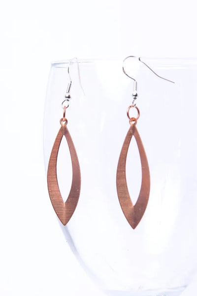 Open Eye Copper Earrings